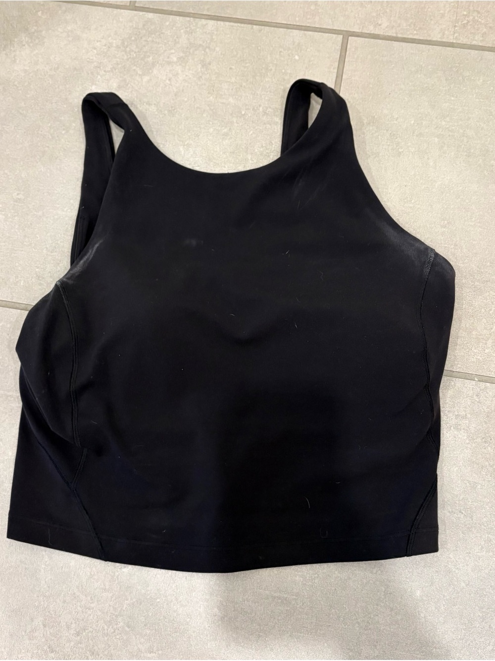 lululemon athletica Black Crop Tank Top
